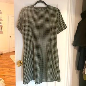 Lisa Says Gah Florence Mini Dress in Sage/Green Check - Medium NWT